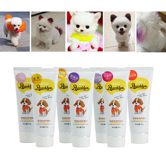 80g Pet Dog Cat Animals Farbowanie włosów Barwniki Barwienie Pigment Agent Supplies
