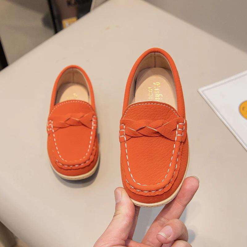 Frühling Herbst Mädchen Freizeit Uniform Schulschuhe Neue Vielseitige Kinder Einfache Jungen Lederschuhe Mode Kinder Flache Loafer