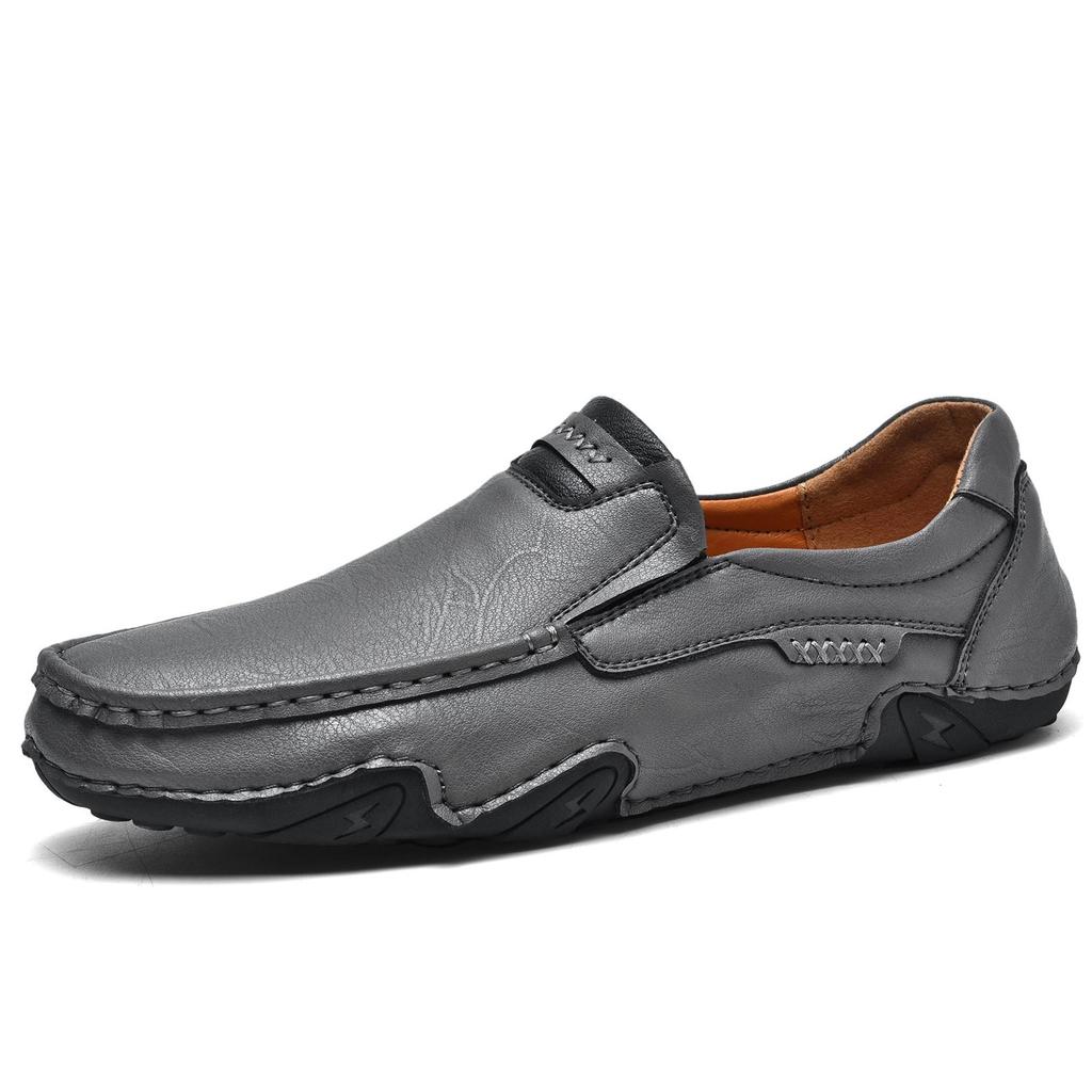 Handgemachte Spaltleder Herren Freizeitschuhe Bequeme Mokassins Herren Business Flats Schuhe Fahrschuhe