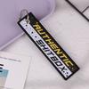 1Pc Fashion Trinket Double Sides Embroidery Tag Keychain Motorcycle Cars Key Accessories