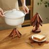 Holiday Themed Bamboo Cake Stand With Cartoon Artwork For Festive Table Setting And Gift Giving