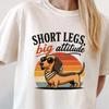 Comfort Colors Dachshund Shirt, Short Legs Big Attitude Shirt, Funny Wiener Dog T-Shirt, Sausage Dog Lover Gift, Retro Dachshund Tee