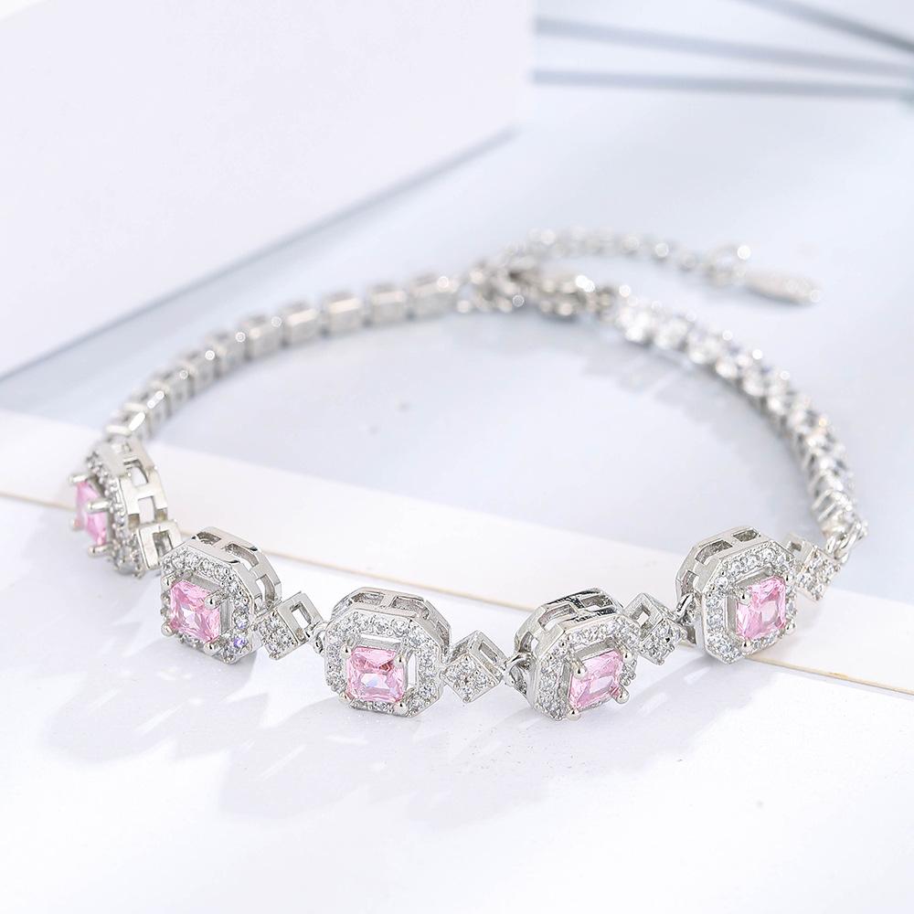 Nieuwe Kleurrijke Toermalijn Prinses Zirconia Armband Vrouwelijke Mode Handaccessoires