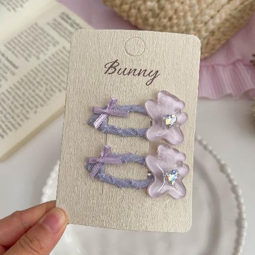 Summer Sequined Bow Flower Hairpin Sweet Children's Hair Accessories Do Not Hurt The Hair Side Bangs Hairpin Headdress Bb Clip