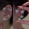 1Pair Butterfly Ear Hanging Fashion Versatile No Pierced Ear Clips Internet Celebrity Temperament Commuting No Pierced Earrings