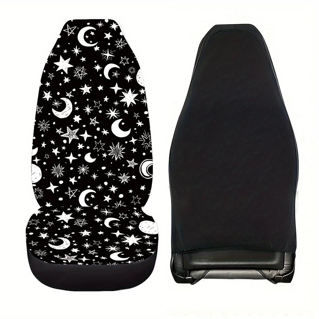 1pc Car Seat Cover with Star And Moon Print