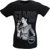 Unisexs Black Official Sun Records Elvis Live Portrait T Shirt