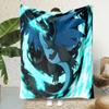 1PC Japanese Cartoon Pokemon Charizard Dragon Fluffy Soft Flannel Blanket Sofa Adult Blanket Office Lunch Break Blanket Gift