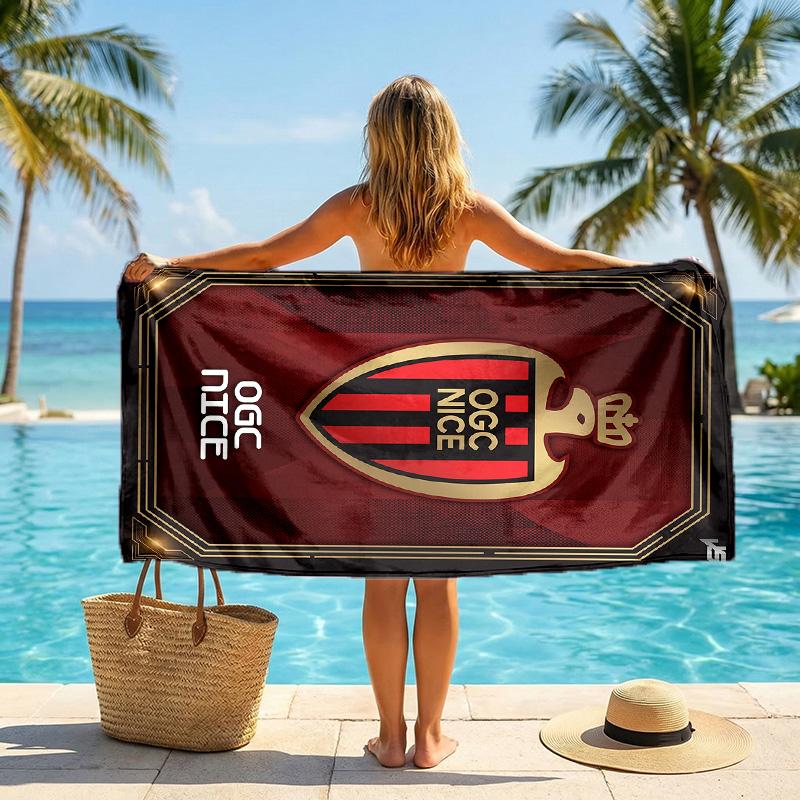 OGC Nice FC Print Quick Dry Beach Towel Microfiber Absorbent Portable Travel Swimming Towel