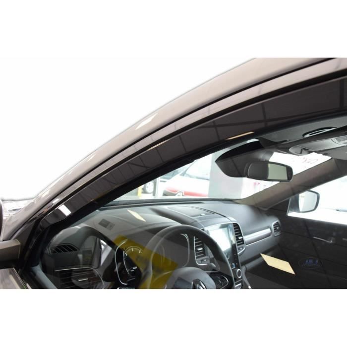 Air Deflectors - J&J AUTOMOTIVE - Renault Koleos 2 - Smoked - Reinforced Acrylic - Easy Installation
