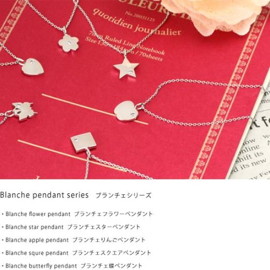Cloud-Jewelry PLN-3 Simple Heart Heart-Shaped Plate Pendant Women's Necklace [Wooden Gift Box Included] Sterling Silver 925 Pln-3