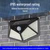 100-LED Solar-Powered Motion Sensor Wall Light: Four-Sided Outdoor Courtyard Lamp