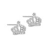 Light Luxury Style Micro-inlaid Diamond Crown Earrings for Women Fashion Commuting Style Niche High-end Earrings Accessories