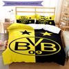 3pcs Borussia Dortmund Pattern Bedding Set Duvet Cover Set Includes Duvet Cover &pillowcases,perfect All Season Bedroom Decoration&gift