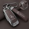 Q1984Leather Car Key Case Cover Key Shell Protector For Mercedes Benz A C E G Class GLC CLE CLA GLB GLS W177 W205 W213 W222 X167 AMG