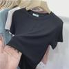 Spring/Summer Women's Striped Round Neck Slim T-Shirt - European Style, Short-Sleeved, Korean Trend