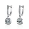 Women S Personality Diamond Encrusted Short Earrings Hollow Zircon Ear Buckles for Fashion Jewelry Gift