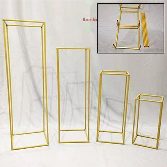 Wedding Iron Art Aisle Markers: Square Frame Flower Column Ornaments