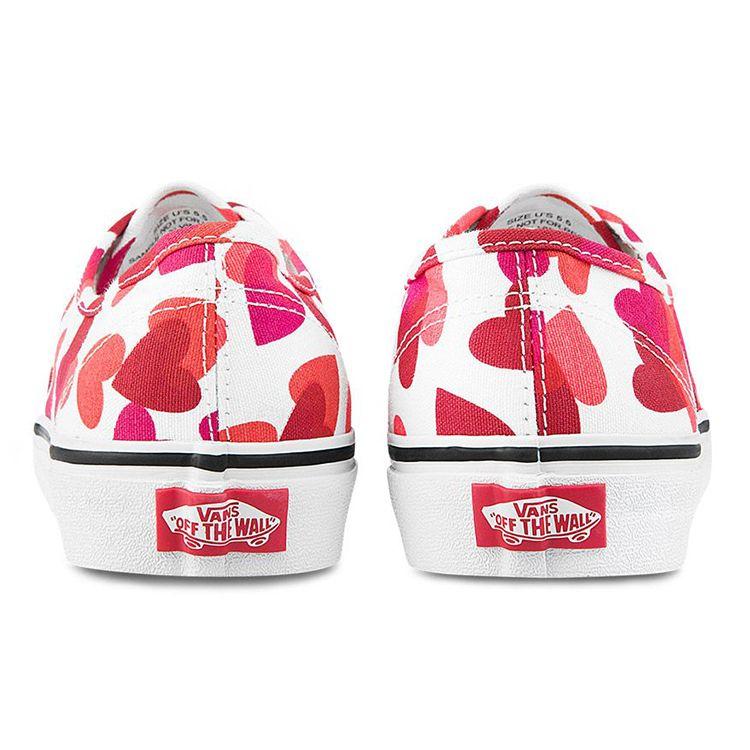 Vans נעלי סניקרס יוניסקס לבבות ולנטיין מקוריים אדום True-White פוקסיה-סגול VN0A348A40Q