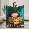 My Hero Academia Boku Blanket High Quality Warm Throw Blanket for Autumn Students Home Decor Funny Bedspread