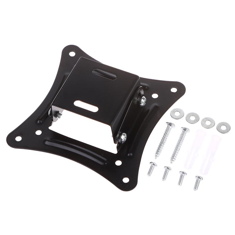 1Set 14-27Inch Tv Mounts Lcd Led Monitor Wall Mount Bracket Fixed Flat Panel Tv Frame Support 15 Degrees Tilt Angle W/Screw