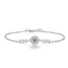 Módní S925 Sterling Silver 1 karátový moissanitový kulatý dámský náramek s certifikátem GRA D Barevné diamantové svatební šperky