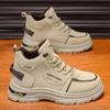 2025 Vintage Men's Casual Sneakers Platform Ankle Boots Outdoor Non Slip Wear-resistant Work Shoes Men Hiking Shoes Botas Hombre