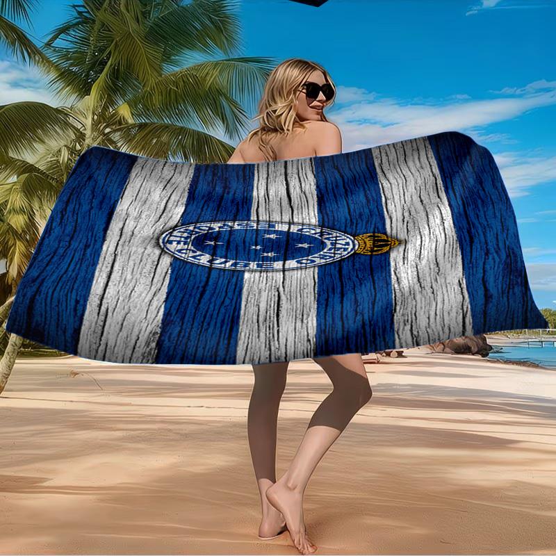 Cruzeiro Passionerad Supporter Strandhandduk Mikrofiber Strandhandduk, Lätt och Snabbtorkande, för Sommarresor, Simbassäng Supporter Födelsedagspresent