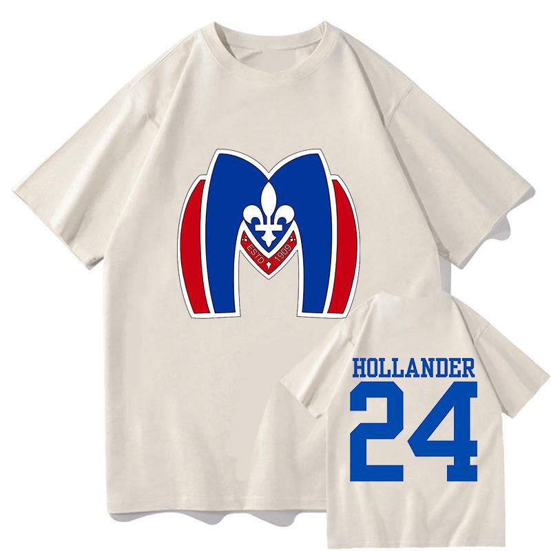 2026 New Heated Rivalry Unisex 100cotton Shirt Montreal Metropolitans Hollander 24 Graphics Unisexs Womens Short Sleeve Tshirt