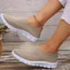 Women's Shoes Hot Sale Slip-on Women's Vulcanized Shoes Spring and Autumn Breathable Mesh Solid Color Flat Casual Walking Shoes