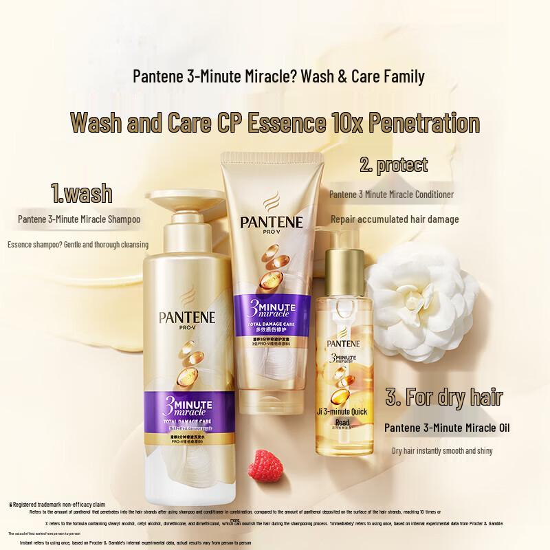 Pantene 3-Minute Multi-Effect Damage Repair Travel Hair Care Set