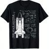 Space Shuttle Sts Rocket Science TShirt Boys Girls Black Blend Casual Tee With Educational Space Esin Short Sleeve