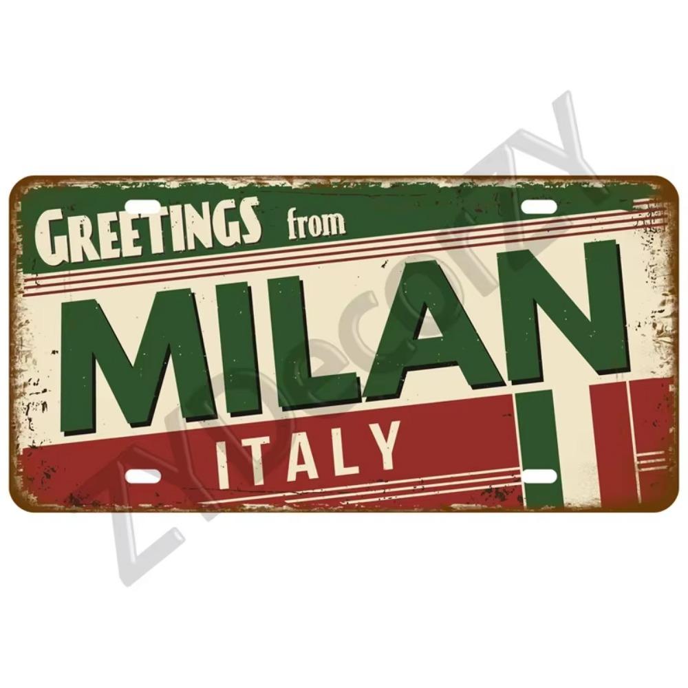 Tinplate Plate City State Tin Sign Famous City Plaque Landmark Metal Sign Wall Decor Garage Bar Pub Club Hotel Cafe Kitchen Home