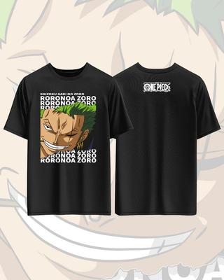One Piece Zoro Anime Printed Pure Cotton Tshirt for Men and Women Casual Fashion Oversized Anime Peripheral Clothing Tshirt