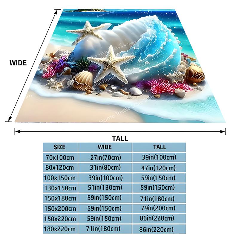 Ocean Wonders Patroon Print Flanellen Deken, Zachte Warme Plaid Deken Slaapdeken Voor Bank Sofa Kantoor Bed Kamperen Reizen Deken