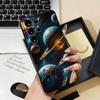 Space Planet Phone Case For Samsung S26 S25 S24 FE S23 S22 S21 Plus S20 Ultra Note20Ultra Black Soft Shell