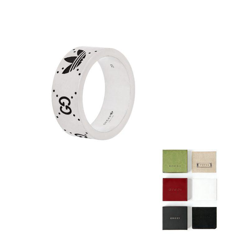 Gucci Kolekce Adidas X Gucci 925 Sterling Silver Prsteny Unisex Stříbrná 702766-J8400-0728