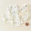 Autumn Baby Cotton Clothes Set: Newborn Velcro Suit with Open Crotch