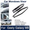 Black Window Visors For Geely Galaxy M9 Starship P117 2025 2026 2027 Waterproof Trim Wind Sun Rain Visors Shade Car Accessories