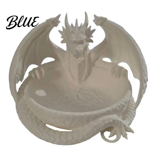 Tigela de Chaves Única Impressa em 3D Bandeja de Joias de Dragão Bandeja de Coisas Aleatórias Fantasia Bandeja de Armazenamento Gótica Suporte Presente de Mesa Medieval para Fãs Acessórios de Escritório Legais