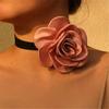Elegant Choker Neckwear Collarbone Necklace Rose Choker Women Valentines Gift