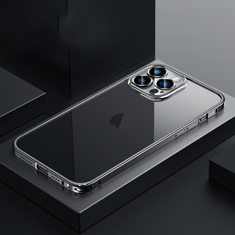Capa magnética para iPhone 11 12 13 14 Pro Max Capa traseira Magsafe transparente para iPhone 13 Pro Max 12 Capa Moldura de metal Protetor de telefone Lente de vidro