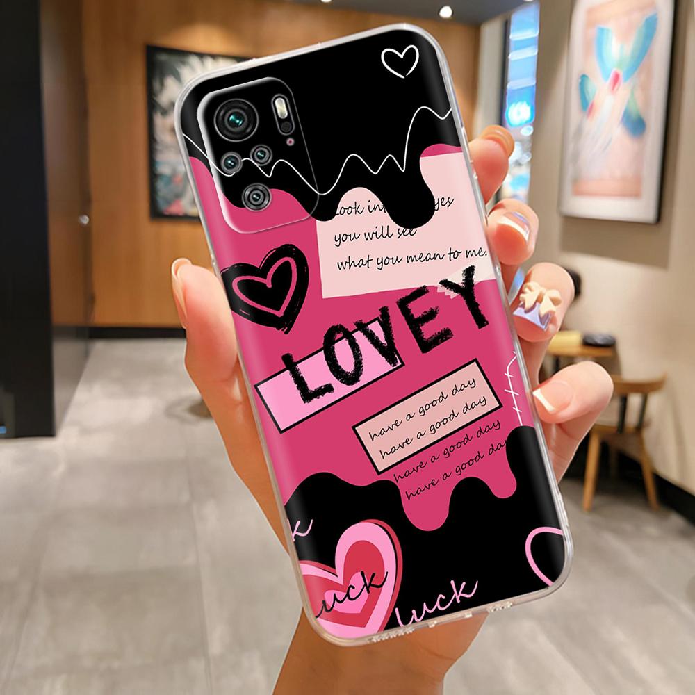 For Xiaomi Redmi Note 10 4G Case Note 10S Cute Painted Soft Silicone Back Cover For Redmi Note 10 Pro Max Clear Full Phone Cases