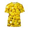 Corn Graphic T Shirt For Men Clothing Cool 3D Print Coarse Food Grain T-shirt Funny Kids Short Sleeved T-shirt Casual Women Tee
