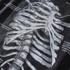 Summer New Washed Old Bones Bone Printing Loose High Street Tide Brand Short-Sleeved T-Shirt For Men And Women