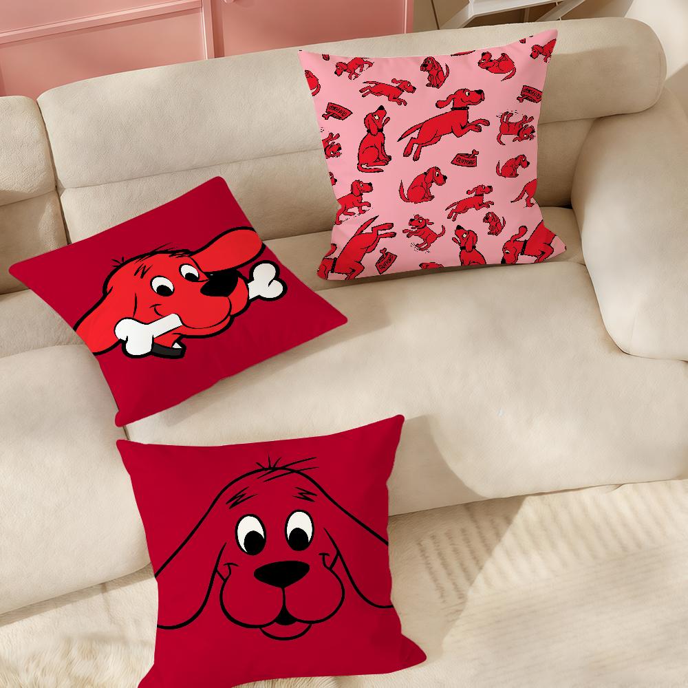 Cartoon Cclifford The Big Red Dog Pillow Case Suitable For Bedrooms Living Rooms Cars Home Decoration