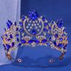 Headwear Exquisite Bridal Greencolour Ladies Dazzling Party Crown Luxurious Birthday Tiaras