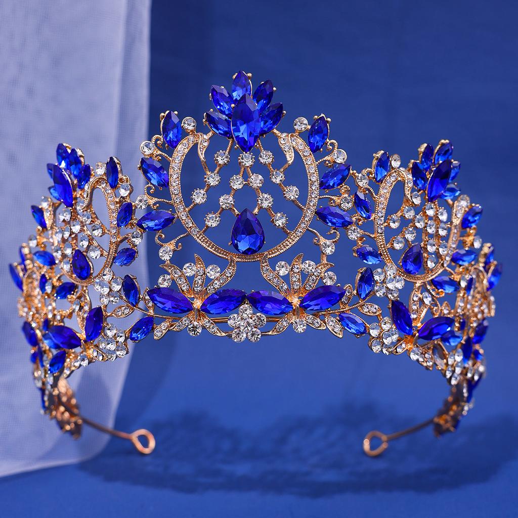 Headwear Exquisite Bridal Greencolour Ladies Dazzling Party Crown Luxurious Birthday Tiaras