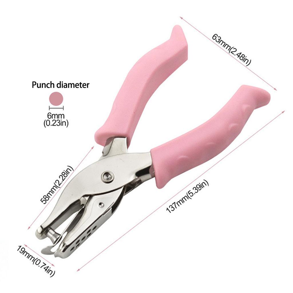 Single Hole Punch Ticket Punch Hole Pliers Puncher with Comfortable Grip for Paper Crafts Office Use Accessories