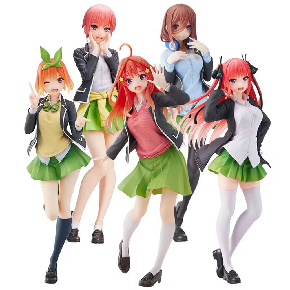 Anime Figure Nakano Nin Nakano Ichika Itsuki Action Figure JK School Uniform Girl Nakano Miku Figurine Collection Anime Gift